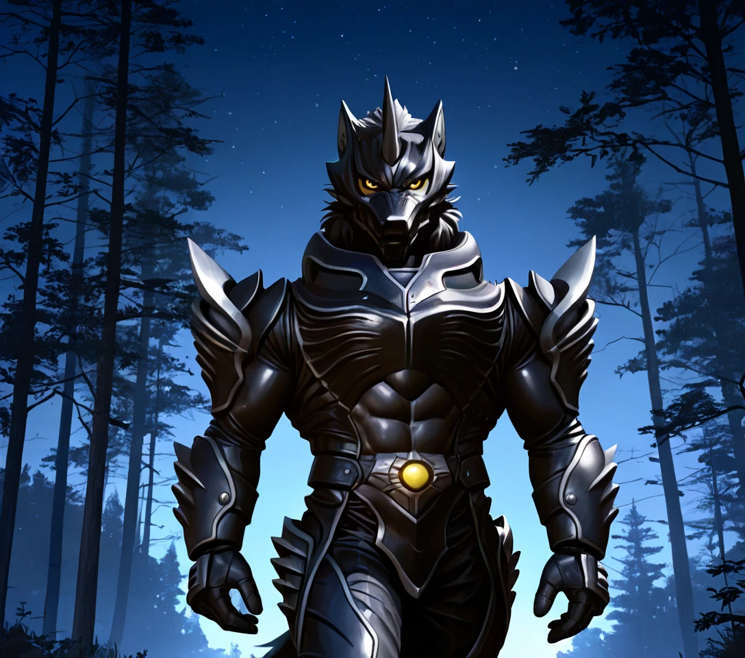 8K, In'ei, photographic realism, 8K CGI render, vivid vibrant colors, masterclass color theory, dynamic lighting, perfect composition, unreal engine, high resolution, detailed shadows, ambient lighting, atmospheric effects, deep dark shadows, crisp,
<lora:Zen_Aku_(Power_Rangers_Wild_Force)_(Illustrious)_(AD):1> Zen Aku, Power Rangers Wildforce, wolf, armor, muscular,
exterior, detailed anime background, night sky with highly detailed anime style stars, science fiction, scenery, nature,
cowboy shot, wide view, bent leg, walking, yellow sclera, black pupils, detailed eyes, glowing yellow eyes, glossy armor,
impressive physique, peak physical condition, large shoulders, large biceps, thick thighs, thick legs, thick arms, heavily muscular, thick muscular neck, perfect proportions, protruding thick chest, abs, large thick wide rounded pecs,
EZRealPONYXL, zPDXL, zPDXLxxx,