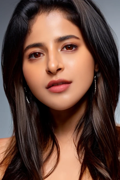 xiswraya, and, woman, <lora:iswrayamenon_lora:1>, (closeup:1.0) photo of (CR-AlexGrey-v2-Supremo:0.95) as a (young:1.0) woman, (oiled shiny skin:1.1), (undercut:1.1) long hair,
(8k uhd:1.0), (best quality:1.0), (masterpiece:1.0), (sharp focus:1.0), basic grey backdrop,