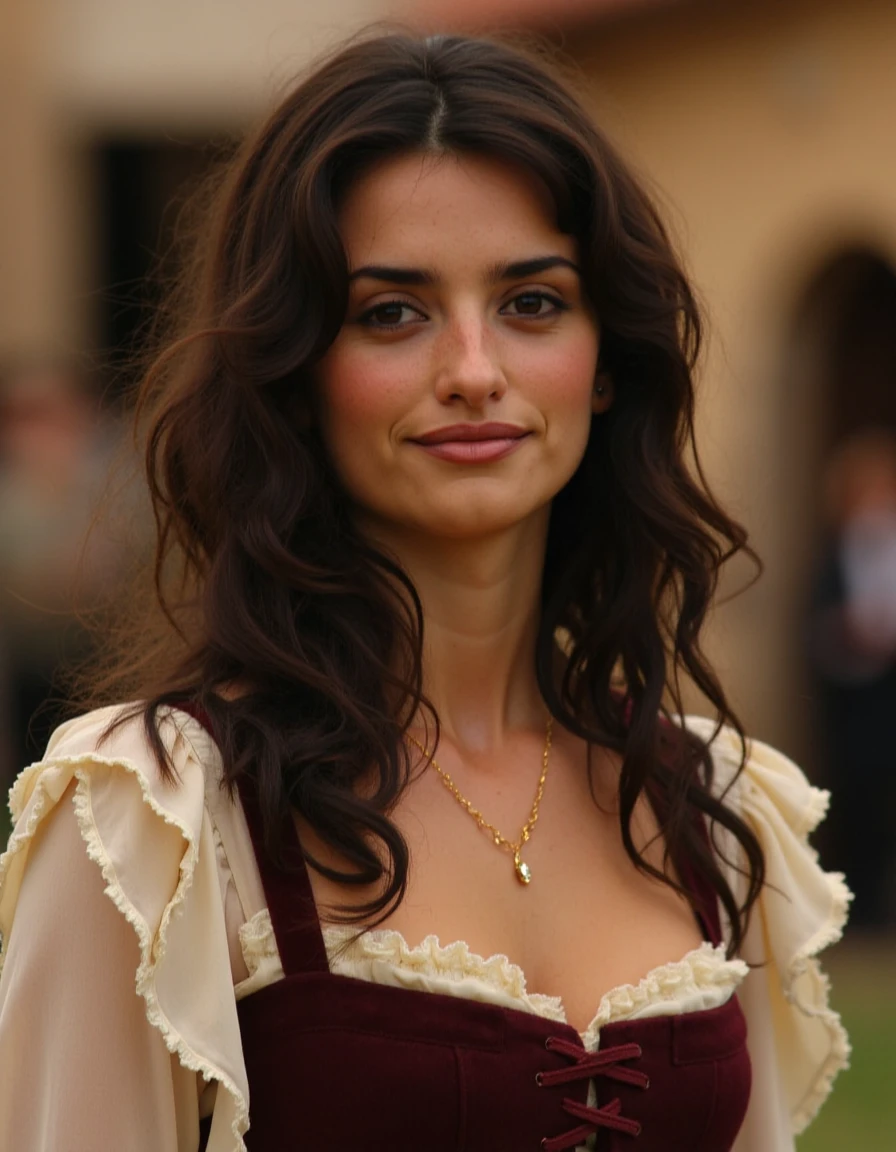 Uma fotografia colorida de uma mulher idosa com um sorriso feliz, vestindo um vestido social. Her pose is very erect and posture of a lady. It is a promotional portrait in the style of Taras Shevchenko, inspirado em Yousuf Karsh, An epic and elegant representation, taking inspiration from Wladyslaw Strzeminski and Paweł Kluza.