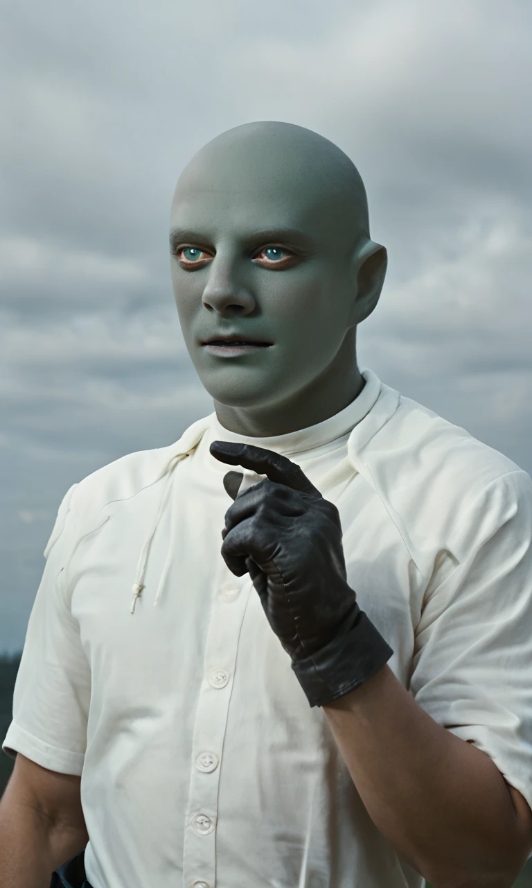 <lora:Fantomas:0.85> fantomas, a bald hairless beardless cool manly muscular lean attractive handsome man with blue eyes, strong jawline, even pupils and smooth skin wearing white clothes, black leather gloves and a (((blue full-head mask))), exterior, best quality, best resolution, extremely detailed, detailed face, detailed eyes, masterpiece, crisp focus, 4k, zPDXLrl, zPDXL3