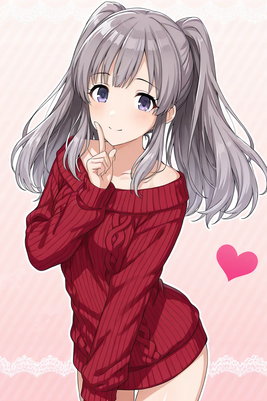 detailed background, shiny skin, posing,
heart,
<lora:shanimas.il:1.0>,
shanimas,
kiriko,
sweater,