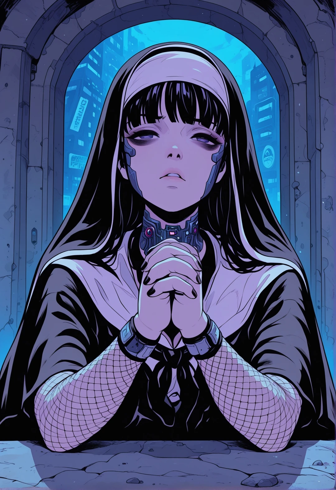 Neurocore Anime Shadow Circuit by ChronoKight - [FLUX & IL]