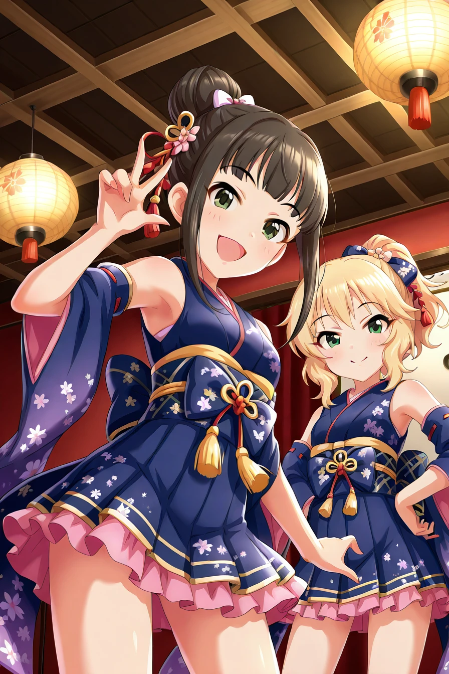 detailed background, shiny skin, posing,
<lora:deresute.il:1.0>,
deresute, 
2girls, 
ayame, momoka,