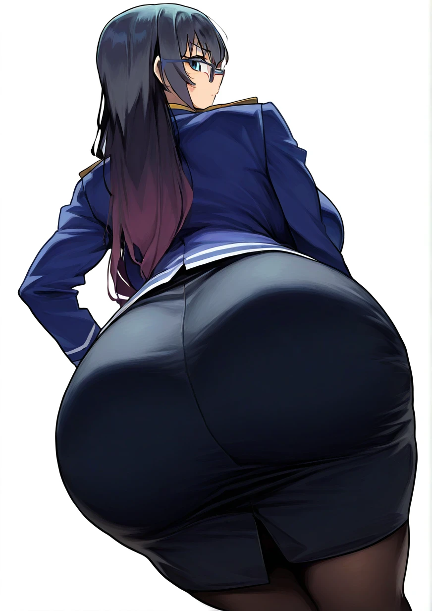 cowgirl's massive bent over rear butt cheeks from behind out of bottomless tight long-sleeve shirt out bare and wet boots spreading her legs, gloved hands hidden behind head, sunglasses