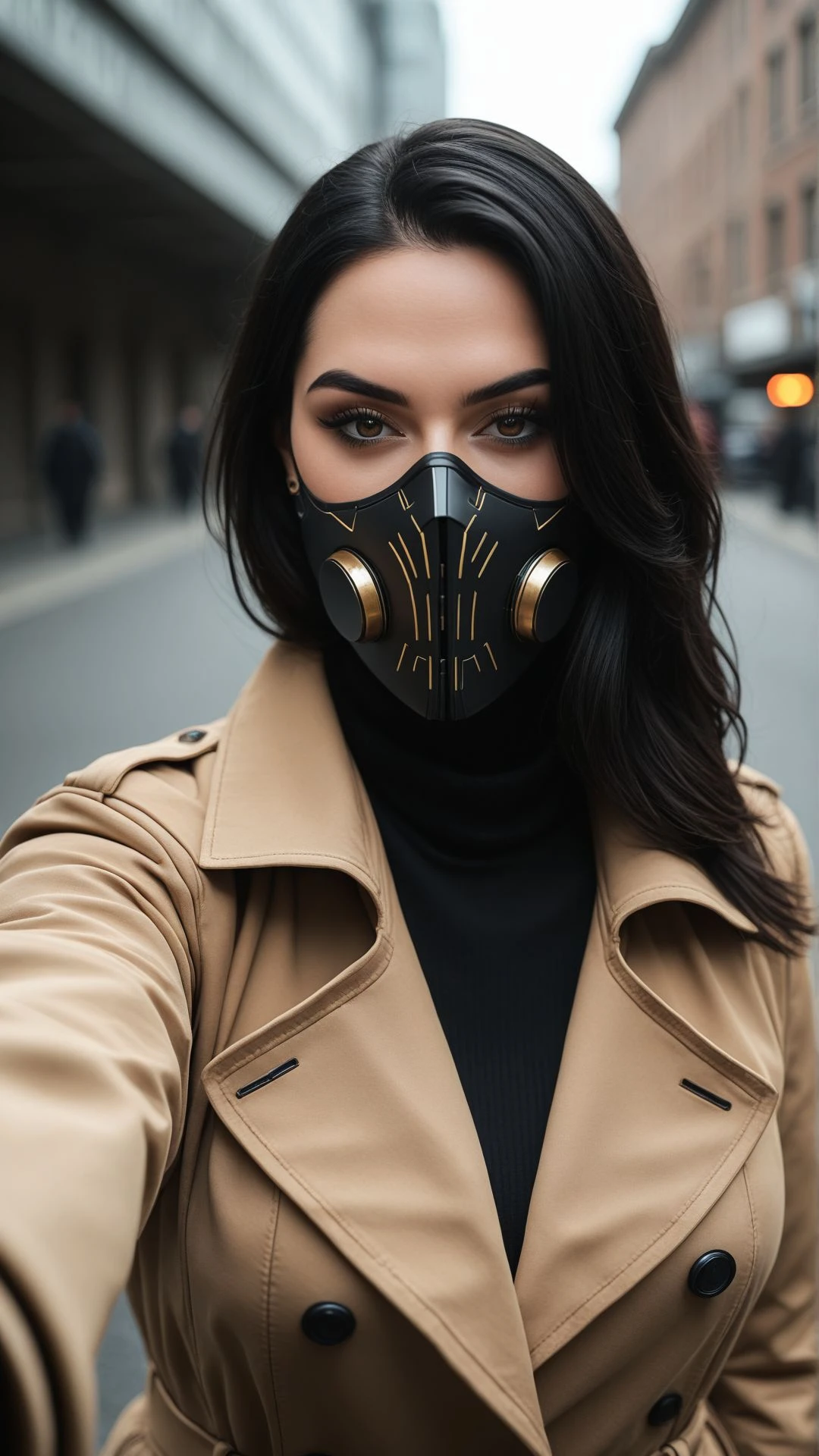 Selfie shot of a robot in a trench coat, mask, panning effect photography
,aidmaMJ6.1 <lora:aidmaMJ6.1_v0.5_IL:0.8>