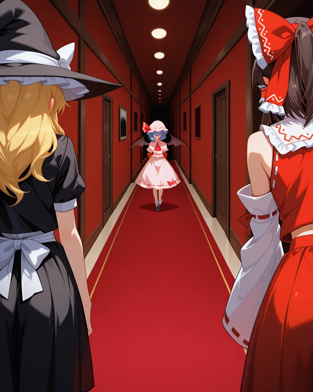Two Girls Talking to Someone Illustrious