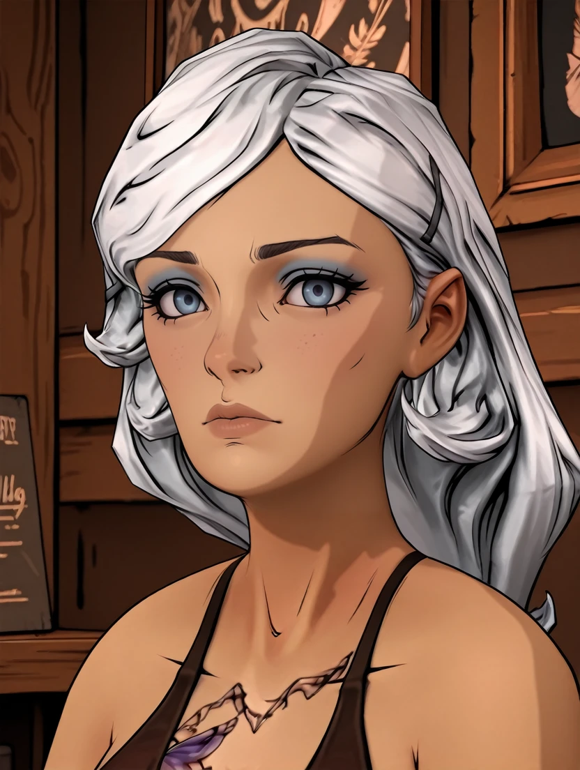 masterpiece, best quality, amazing quality, very aesthetic, absurdres, newest,
<lora:ILWolfHolly:1.0>
WolfHolly, 1girl, white hair, blue eyes, long hair, tattoo, looking at viewer, portrait