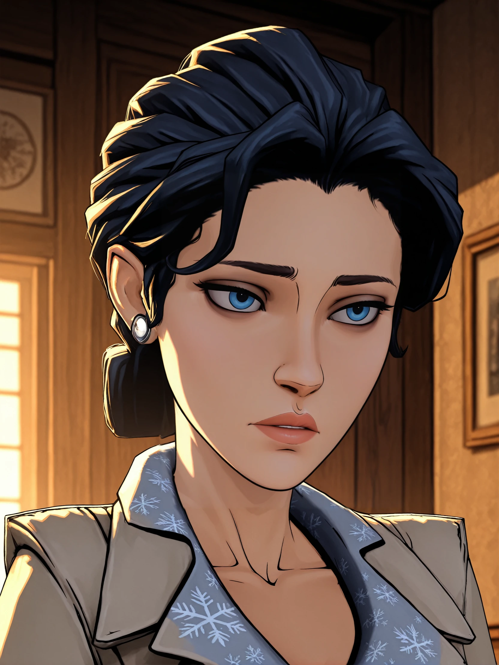 masterpiece, best quality, amazing quality, very aesthetic, absurdres, newest,
<lora:ILWolfSnow:1.0>
WolfSnow, 1girl, black hair, blue eyes, looking at viewer, portrait