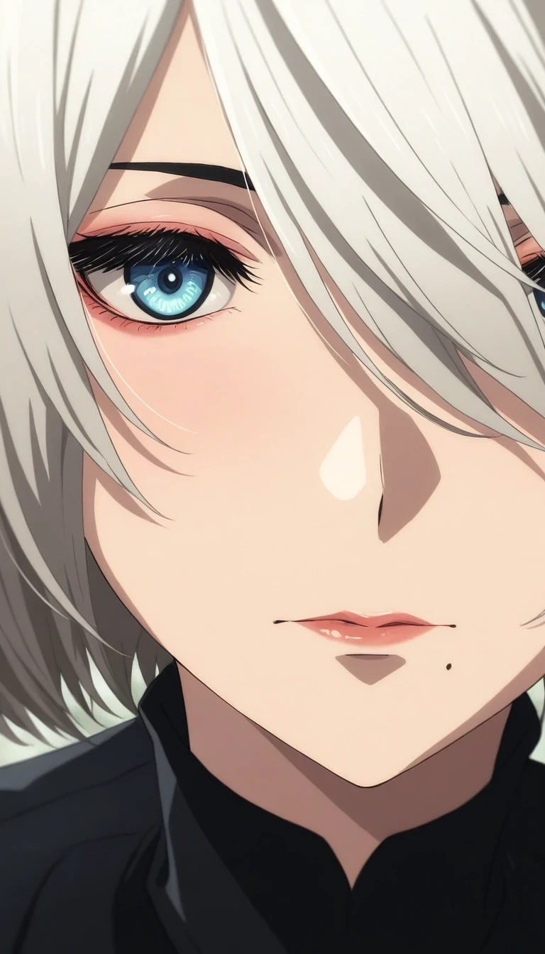 nier2b,blue eyes,close-up, masterpiece,best quality,newest,absurdres,highres