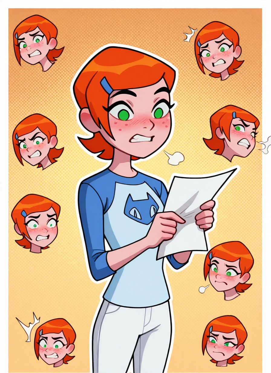 Maddie fenton, expression sheet, ahegao