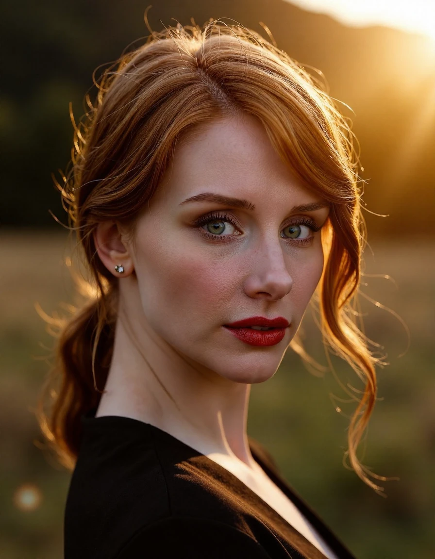 <lora:Bryce_Dallas_Howard_Ca2015:1> woman Cinematic Photo, 35Mm Photograph, Film, Bokeh, Professional, 4K, Highly Detailed, Glow Effects, God Rays, Smoke Effects, Hand Drawn, 3d Octane Render, Cinema 4d, Blender, Dark, Atmospheric, Ultra Detailed, Sharp Focus, Big Depth Of Field, Masterpiece, Concept Art, Trending On Artstation, Cg Unity, Trending On Cgsociety, Dramatic, Professional Photo, 4k Wallpaper, Hyper Realistic, Vivid Colors, Extremely Detailed, 8k Wallpaper, Intricate, High Detail, Dramatic Lighting, High Contrast, Shadows, Highlights, Golden Hour, Backlighting, Sunbeams, God Rays <Lora:Zz_S_Fluxartis:0.5> A Highly Detailed Cinematic Photography <Lora:Zz_S_Stylish_Lighting:0.5>, Looking Directly At The Viewer, Looking Directly At The Camera, Making Eye Contact, Looking Straight Ahead, <lora:zz_s_Chest_Size_Slider:-2>