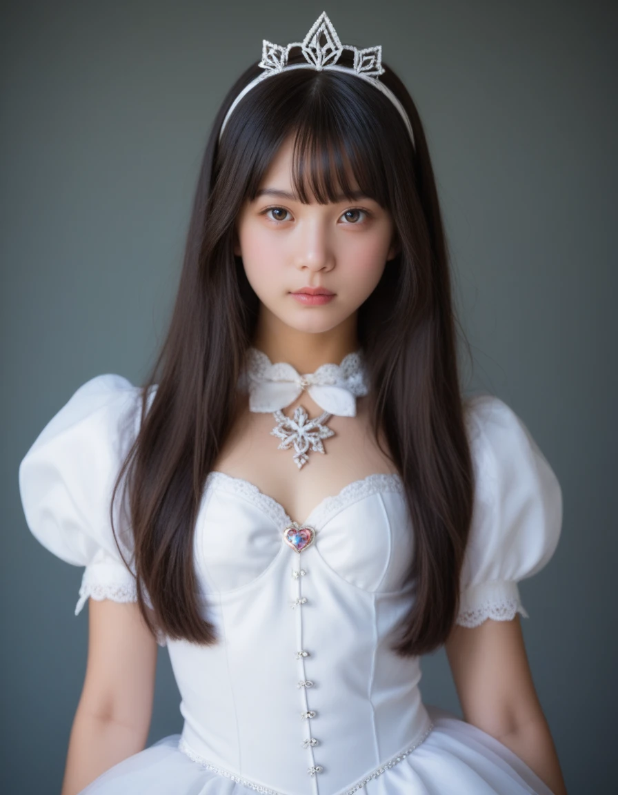 score_9, score_8_up, high quality, masterpiece,
[:natural skin, detailed skin, (skindentation:0.3):0.5], natural skin, skin pore,  pale skin,
Perfect human body, (Composition from the chest up:1.2),
BREAK
a girl with long hair,
She is wearing a Magical Girl  costume, Room with antique furniture  <lora:HardMilk:0.7>