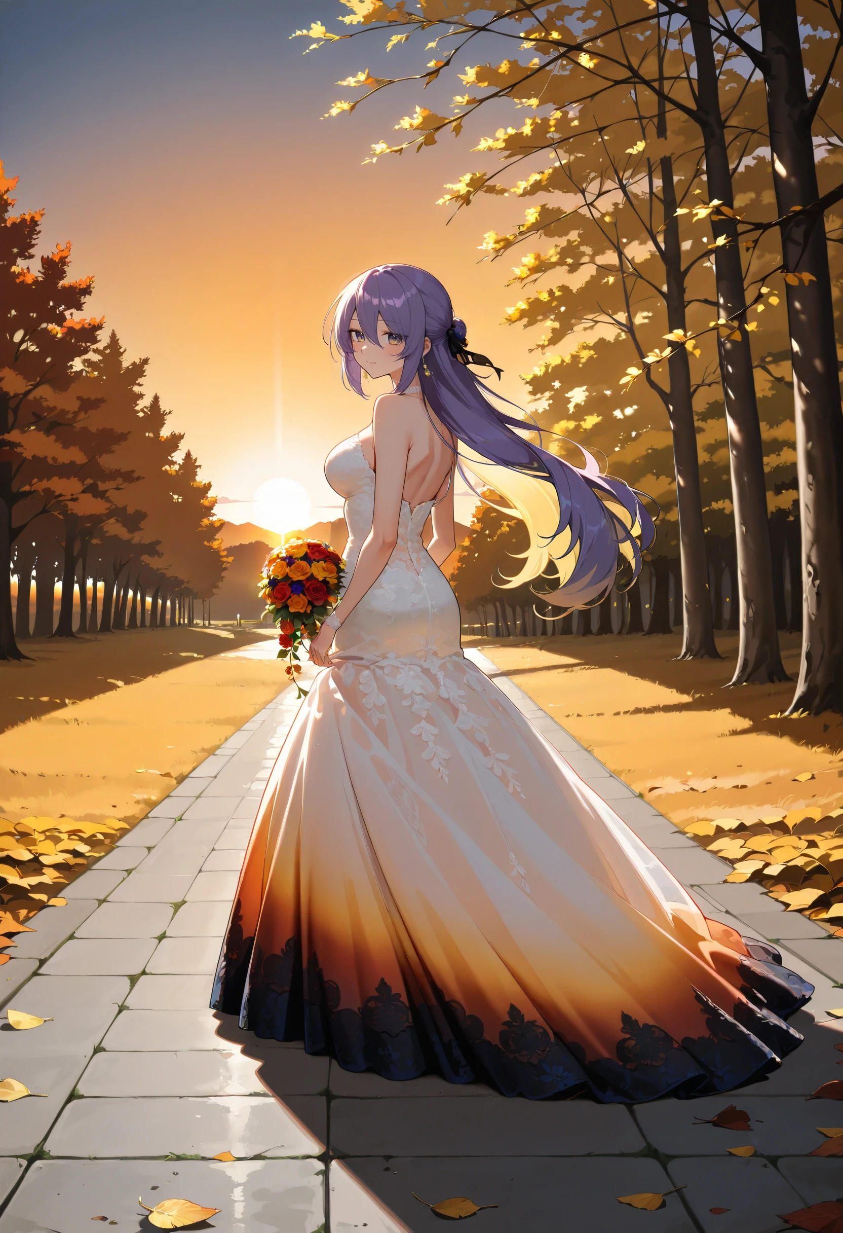 Sunset Dipped Wedding Dress