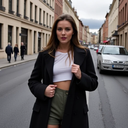 Flashing female exhibitionist V1