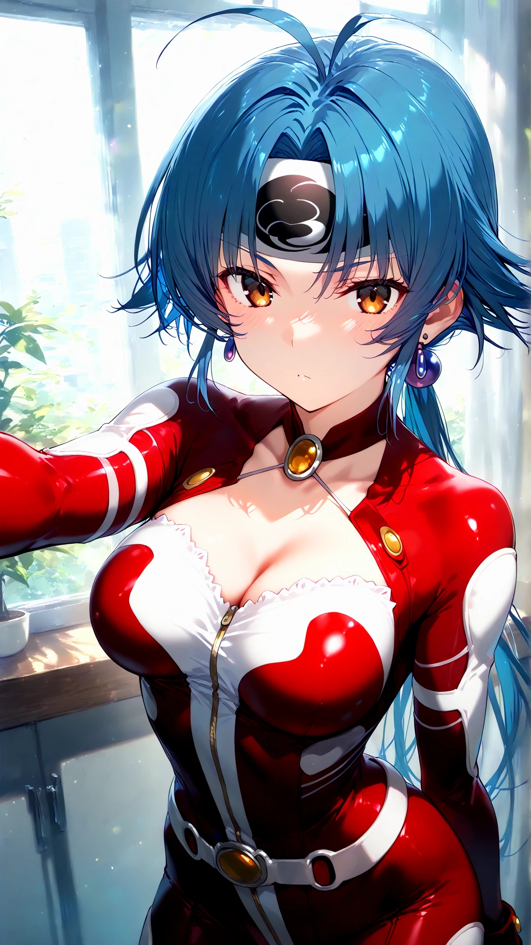 rem from rezero anime, wearing graduted clothes, smiling, no sensitive content, holding a red certification, white background