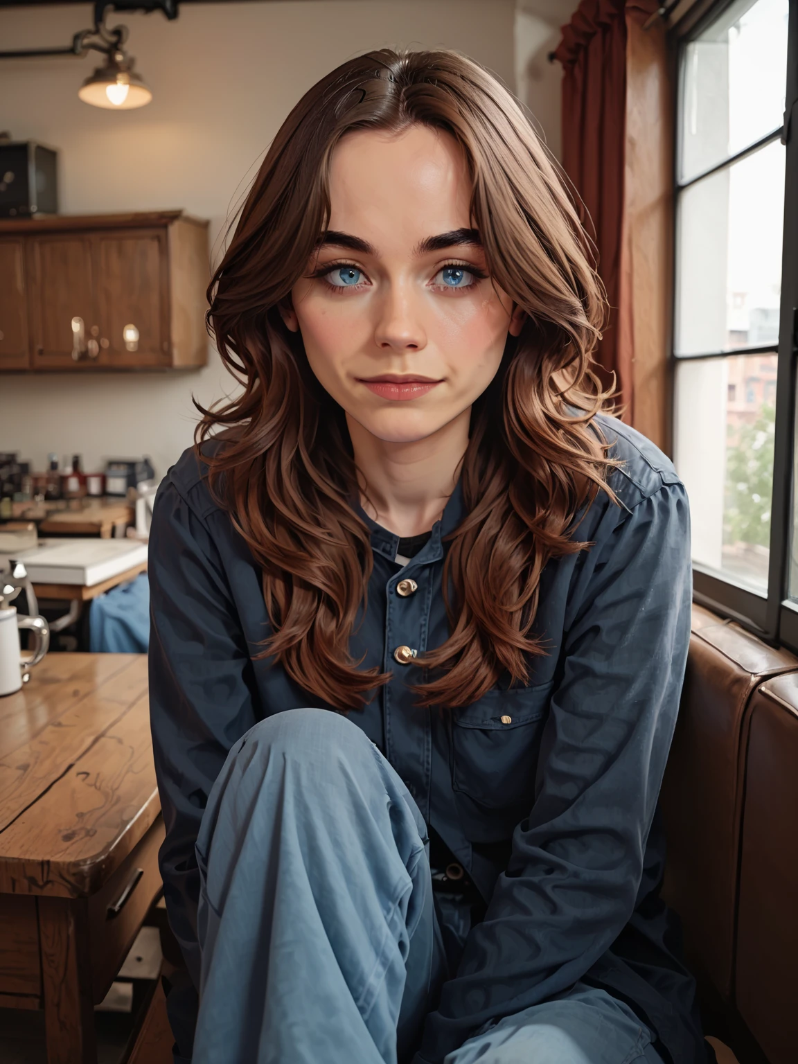 rating_safe, score_9, score_8_up, score_7_up, 1girl, solo, brown hair, blue eyes, <lora:Sarah_Desjardins_-_Pony:1> s_desjardins, __waifu/clothes/everyday/tops__, __waifu/clothes/everyday/bottoms__