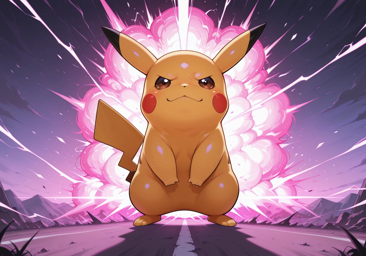 masterpiece, best quality, amazing quality, very aesthetic, absurdres, newest, wfus3, pikachu, close-up, extreme_lightning, electricity_everywhere, lightning_burst, electric_sparks, crackling_energy, glowing_aura, high-voltage_effects, energy_explosion, cinematic_lighting, dynamic_composition, stormy_background, plasma_arcs, vibrant_light, close-up, facing_viewer, blinding_flash, intense_brightness, electric_field_distortion<lora:Wfus3.safetensors:1.0:1.0>