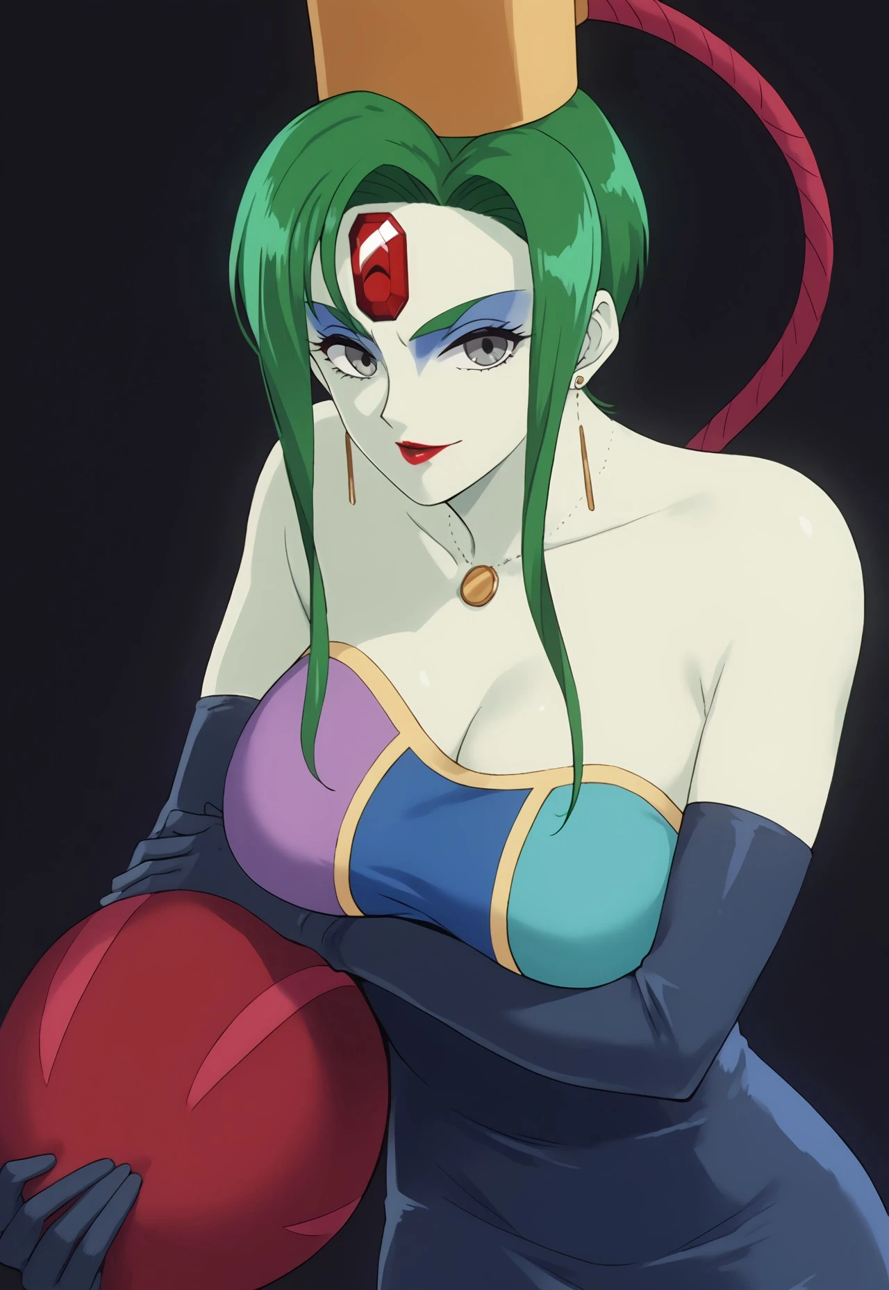 A girl from the Kimetsu no Yaiba universe/Demon Slayer, Polished and bright cartoon art, attractive traits, ssmile, vibrant look, straight and short black and blue hair