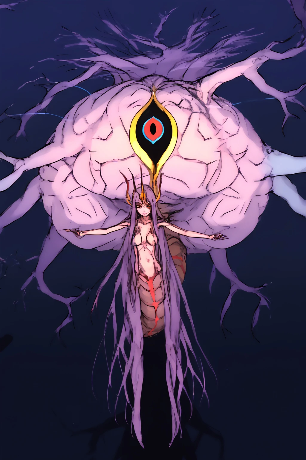 Puella Magi Madoka, whole body, facing forward, Madoka praying, many snakes being summoned, snakes entangled, mysterious, magic circle, full of magic light, symmetrical composition,