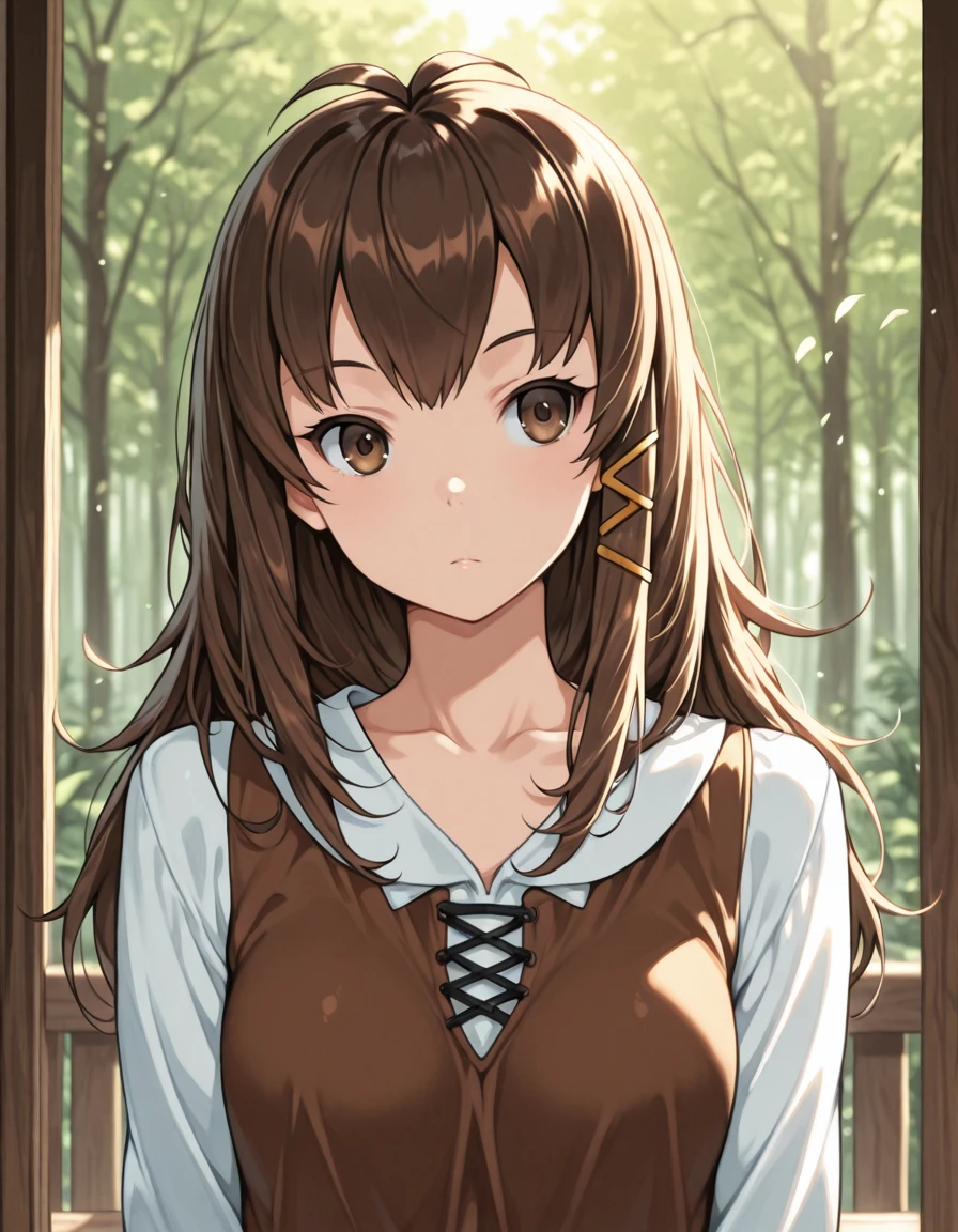 <lora:sw_yomi_IXL:1> 1girl,sw-yomi,brown hair,brown eyes,hair tubes
, best quality, masterpiece,
