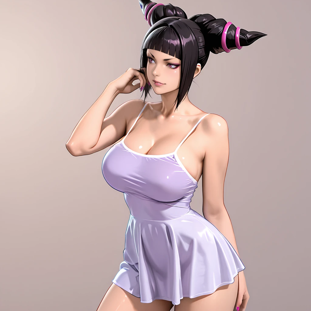Postura aleatoria, (trabajo muy delicado y hermoso), (Obra maestra), Una chica, chica con un vestido de seda blanco, a high definition, circunferencia de la cintura, cola de caballo distorsionada, attractive expression, hermosos ojos claros, Pupilas verdes, pendientes delicados, Orejas de hadas, fondo borroso simple, very detailed description, Cara hermosa, figura delicada, thin clavicle, labios hermosos, Hermosos pechos STS, Vista trasera suave, mezcla4, (Fotos RAW 8K, Calidad superior, Obras maestras: 1.2), (realista, fotorrealista: 1.37), Una chica, Lindo, Paisaje urbano nocturno, Lluvia nocturna, Pro Lighting, Mapeo de fotones, Radiosidad, physically based representation, (piel brillante: 1.2)