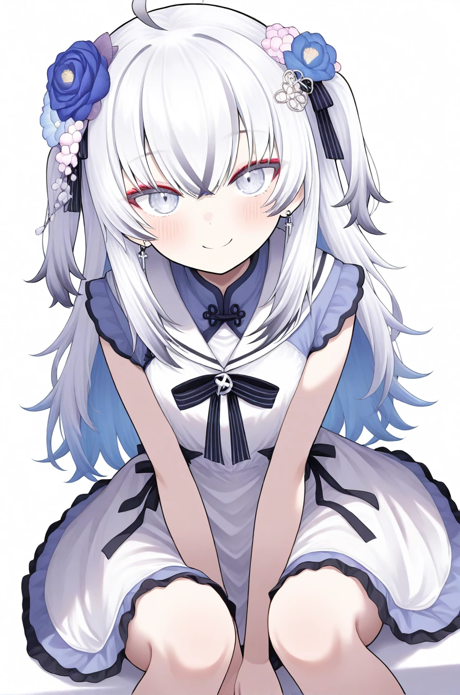 1girl, Virgin killer sweater, legwear garter, white legwear, bikini sweater, detached sleeves,