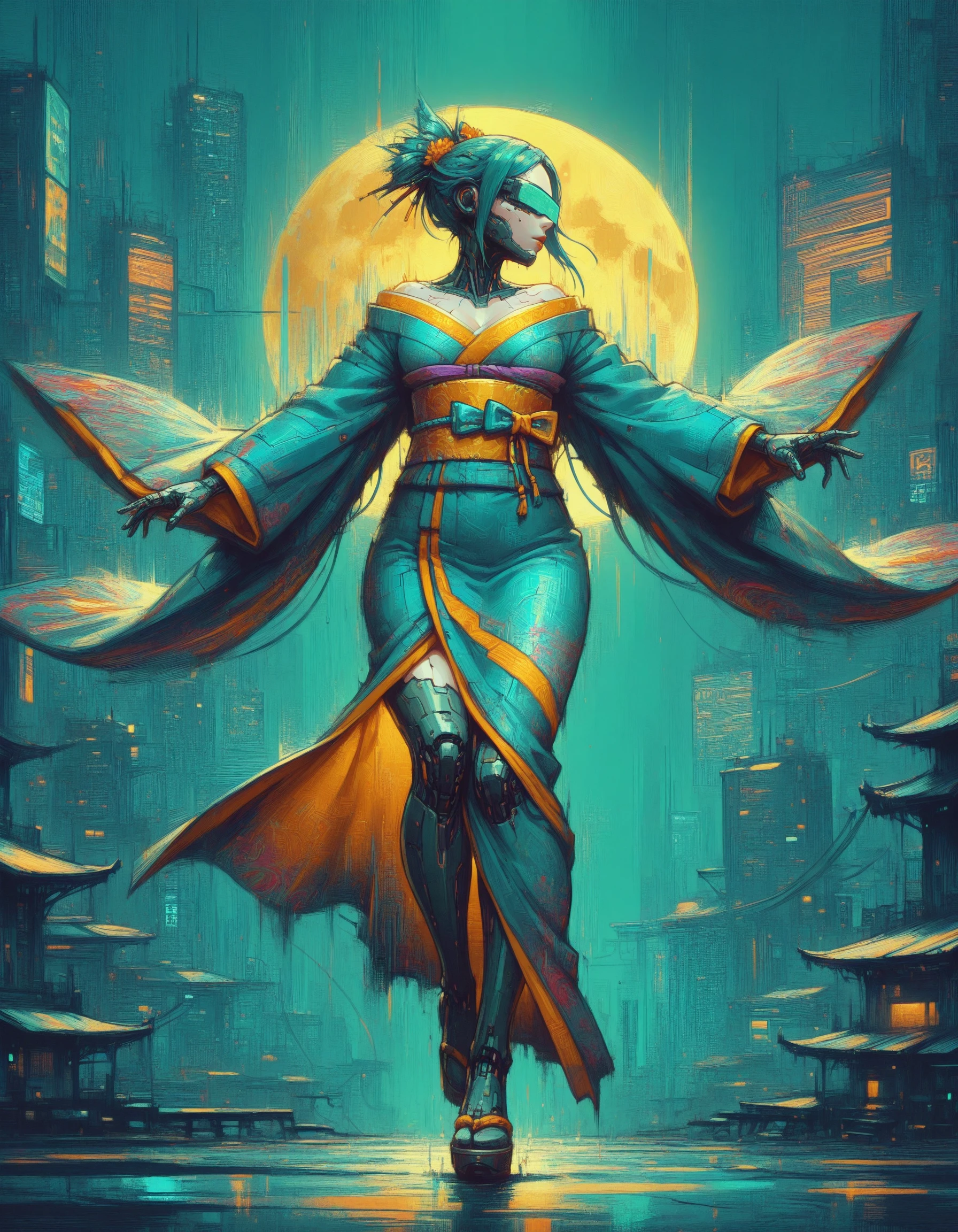 Neon Cyberpunk Impressionism [FL/XL/IL/PD/1.5]