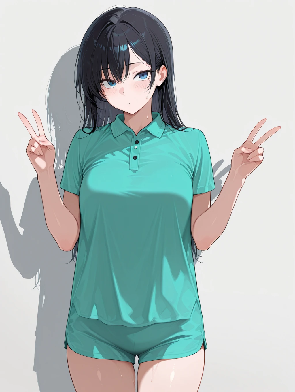 plain color polo shirt v2