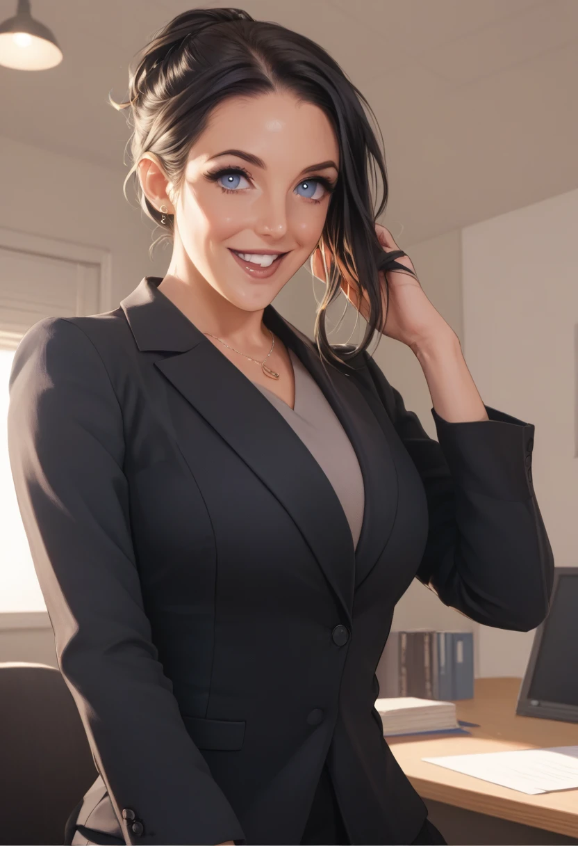 score_9, score_8_up, score_7_up,
angelawhite,darkhair, smiling,
complex composition, volumetric lighting, wearing a business suit in an office
<lora:AngelaWhite:1>