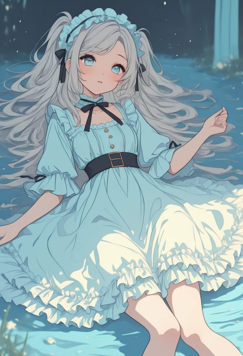 1girl, frilly dress