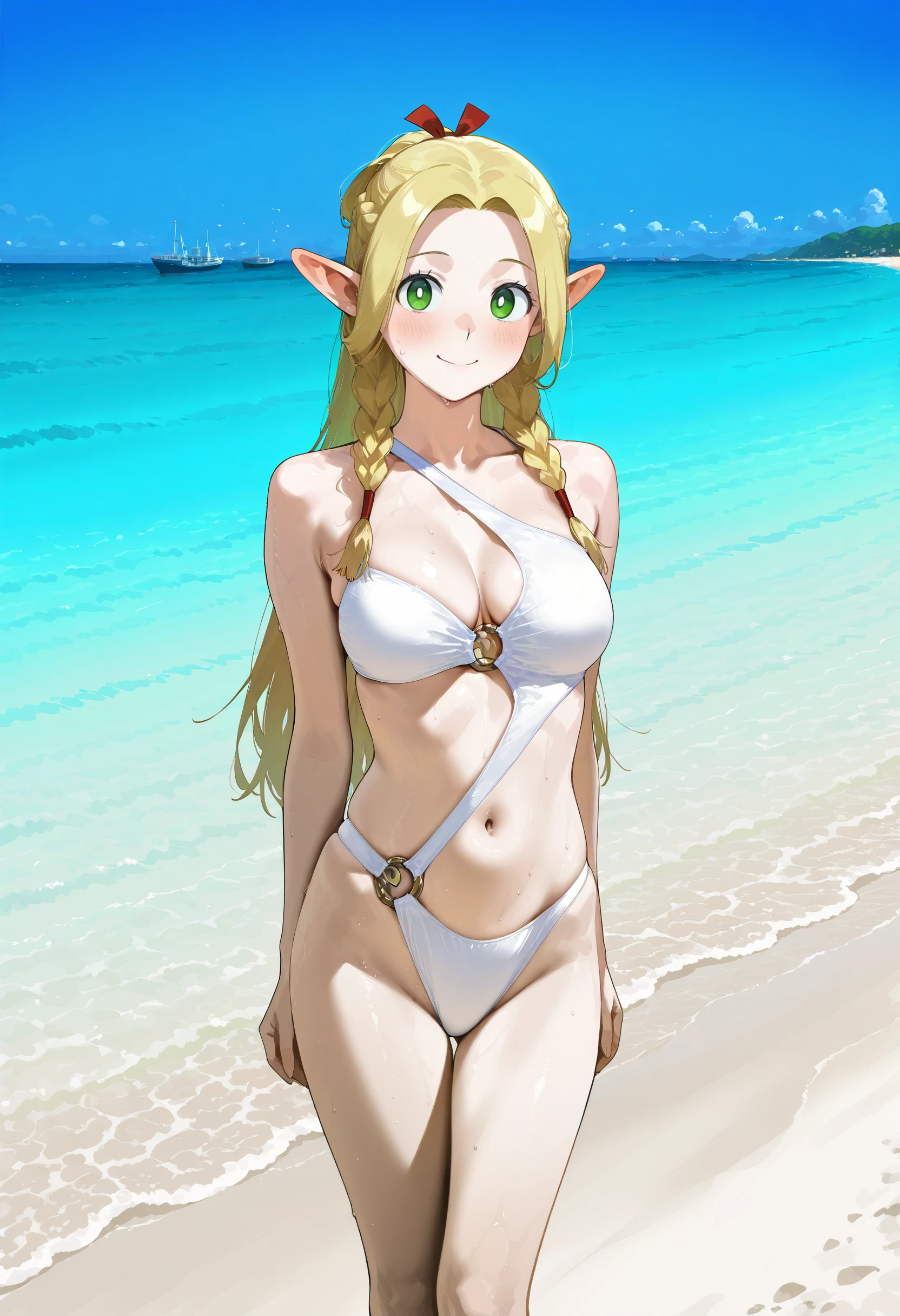 One Shoulder Swimsuit illust