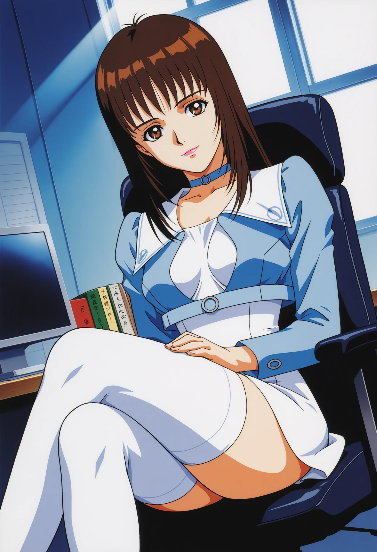 １Beautiful female protagonist、Year: 24、Height 1cm、Weight 48Kg、Japanese、officeワーカーの服装、Black pumps、Navy Skirt、Navy blue jacket、White blouse、White panties、office、train、私の隣には背の低い中Yearの男性がいた、後ろには背の低い中Yearの男性が、前にいる背の低い中Yearの男性、The female protagonist looks down、
