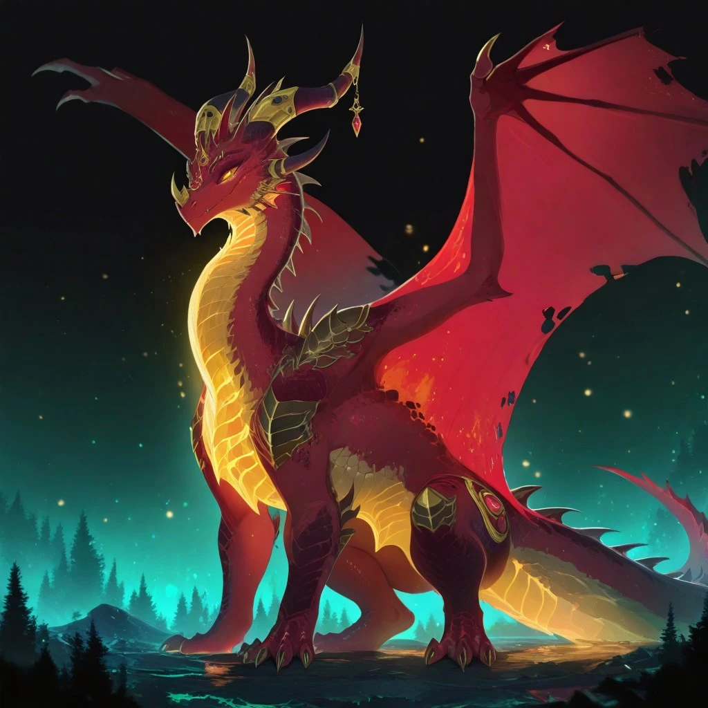 masterpiece,amazing quality,best quality,ultra-detailed,8K,illustration,CG, ultra-detailed-eyes, detailed background,ruby forest,
masterpiece, best quality, good quality, very awa, newest, highres, absurdres,
glowing,
BREAK
masterpiece, best quality, good quality, newest, highres, absurdres, volumetric lighting,gradient color, uncensored,
BREAK
raytracing, volumetric lighting, ambient occlusion, girl, background, masterpiece, best quality, very awa, absurdres,
BREAK
ambient occlusion, raytracing, soft lighting, blum effect, masterpiece, absolutely eye-catching, particles, glow, shining, intricate cinematic background,
BREAK
1girl,WoW Alexstrasza,feral,dragon, wings,tail, scalie, scales,red eyes, cubby body,dragon horns,yellow eyes,jewelery,