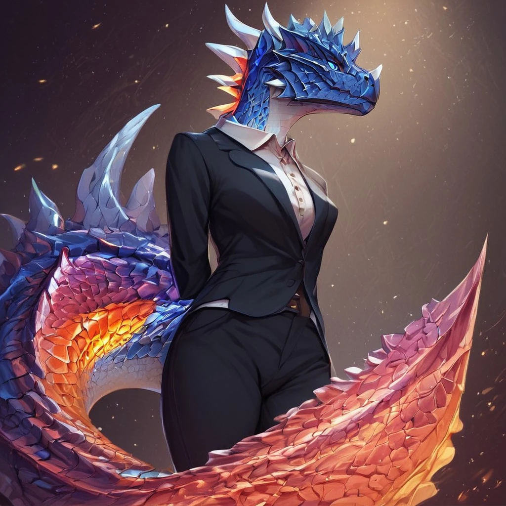 score_9, score_8_up, score_7_up, score_6_up, semi-realistic artwork, high quality, vibrant colors, best quality rendering, intricate details, high resolution, sharp focus, best render quality,Bastion Style Mix 2,solo
1girl,furry,anthro,Glavenus,spikes,detailed scales,detailed body,tail blade,long tail,teacher outfit,pants,
