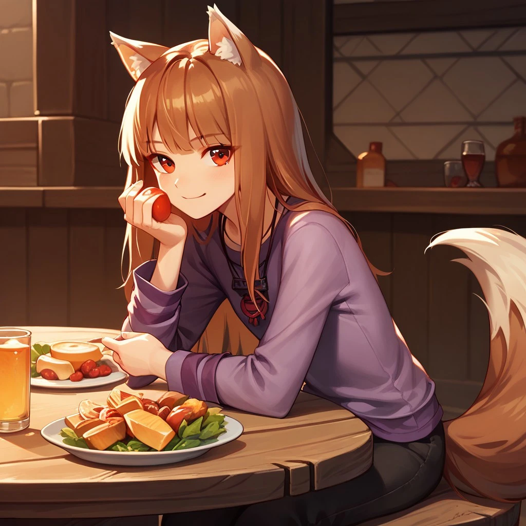 Anime boy eating a squirrel