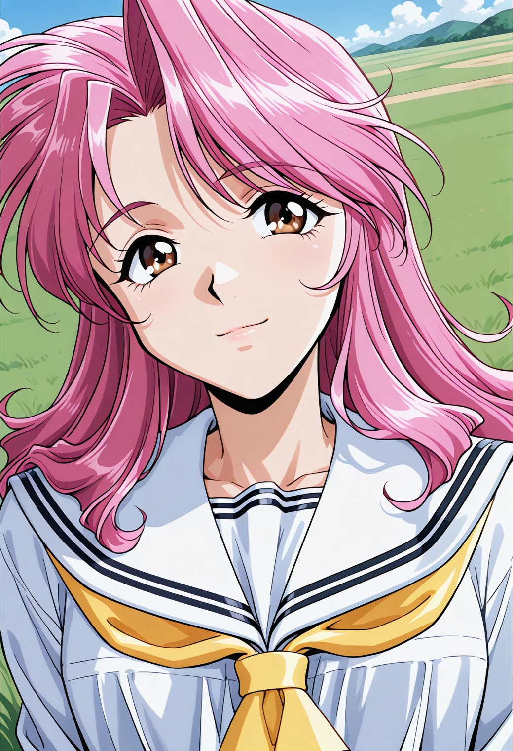 　Beautiful girl in pink combat uniform, Jinguji Sakura(1 person)  She gets steamy and sweaty and her  are exposed.