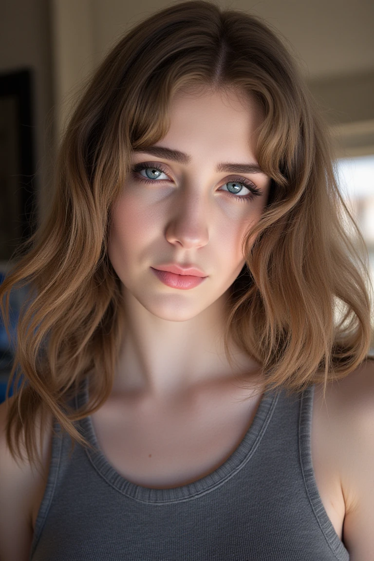 NSFW, headshot, 1girl, beautiful, laying on a silk bed, laying ((under bedsheets)), in a bedroom, black background,  (((early morning))), off the shoulder top, lingerie slipping off, BREAK
((messy hair)), large breasts, makeup, long hair, pale skin, fair skin, white skin, BREAK
<lora:Fiona:1>