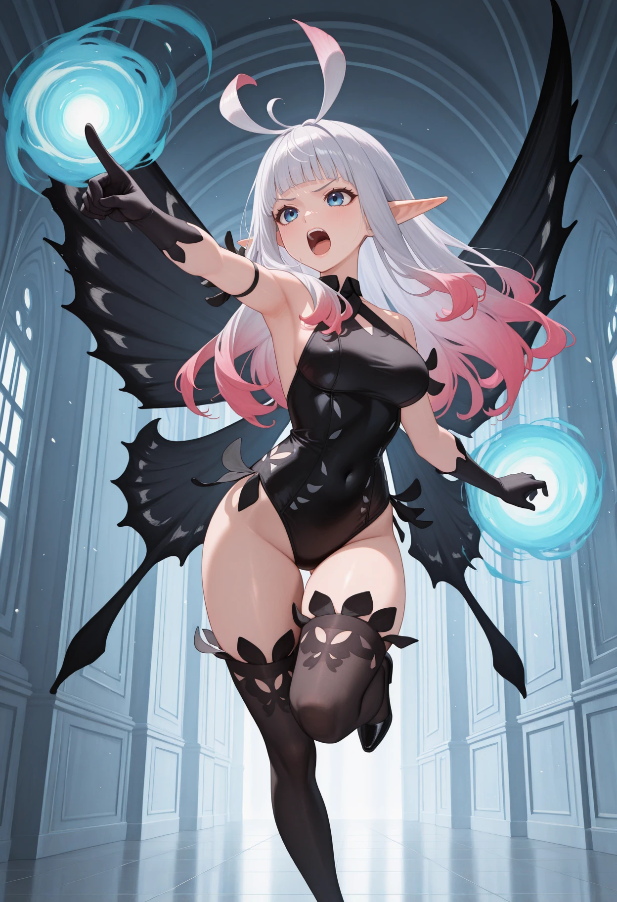  ((best quality)), ((masterpiece)), (detailed), 1girl, Character design, female, dynamic poses, long white grey hair, grey white eyes, very skinny, detailed, best quality, no accesoires around the neck, no shoes, prominent collarbones, skinny arms, flat stomach, visible hip bones, full body, blank white background, plain background, white background, red and white clothing, Bloodborne inspired, occult aesthetic, occult, detailed and intricate steampunk and detailed gothic, NSFW, Very dramatic and cinematic lighting, cosmic horror, grim-dark, side-lighting, perfect face, NSFW, Fluttering lace flared long knee length dress with frilly petticoats, knee length dress, pleated petticoats, petticoats gothic, complex lace boots, side-lighting, gothic aesthetic, wielding a mighty sword with mechanical components, mandalas, small breasts, a fairy, various different types of insect wings, beetle wings, NSFW, full body, whole body, body, plain background, white background, blank background, no background, white background NSFW, chains, full body, whole body, head-to-toe NSFW 