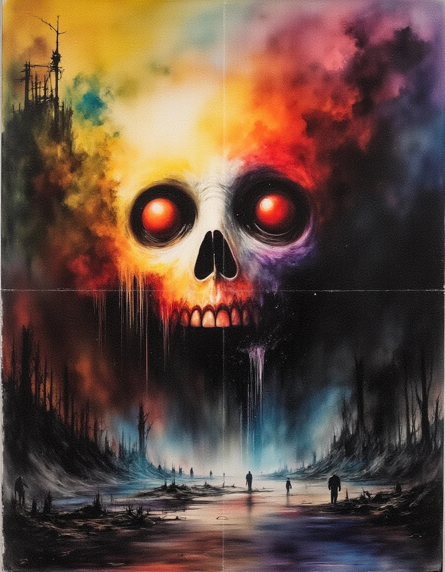 A masterpiece of rainbow color style created by the collaboration of Frank Frazetta and Helen Frankenthaler. HD32K, hyperdetailed, best quality,
<lora:Dark_Art-v1.14:1> Dark Art, real,(realistic),photo realistic, photography,highly detailed,(masterpiece),(high quality),best quality,super detailed,full detail,4k,8k,realistic lighting, norender, no anime