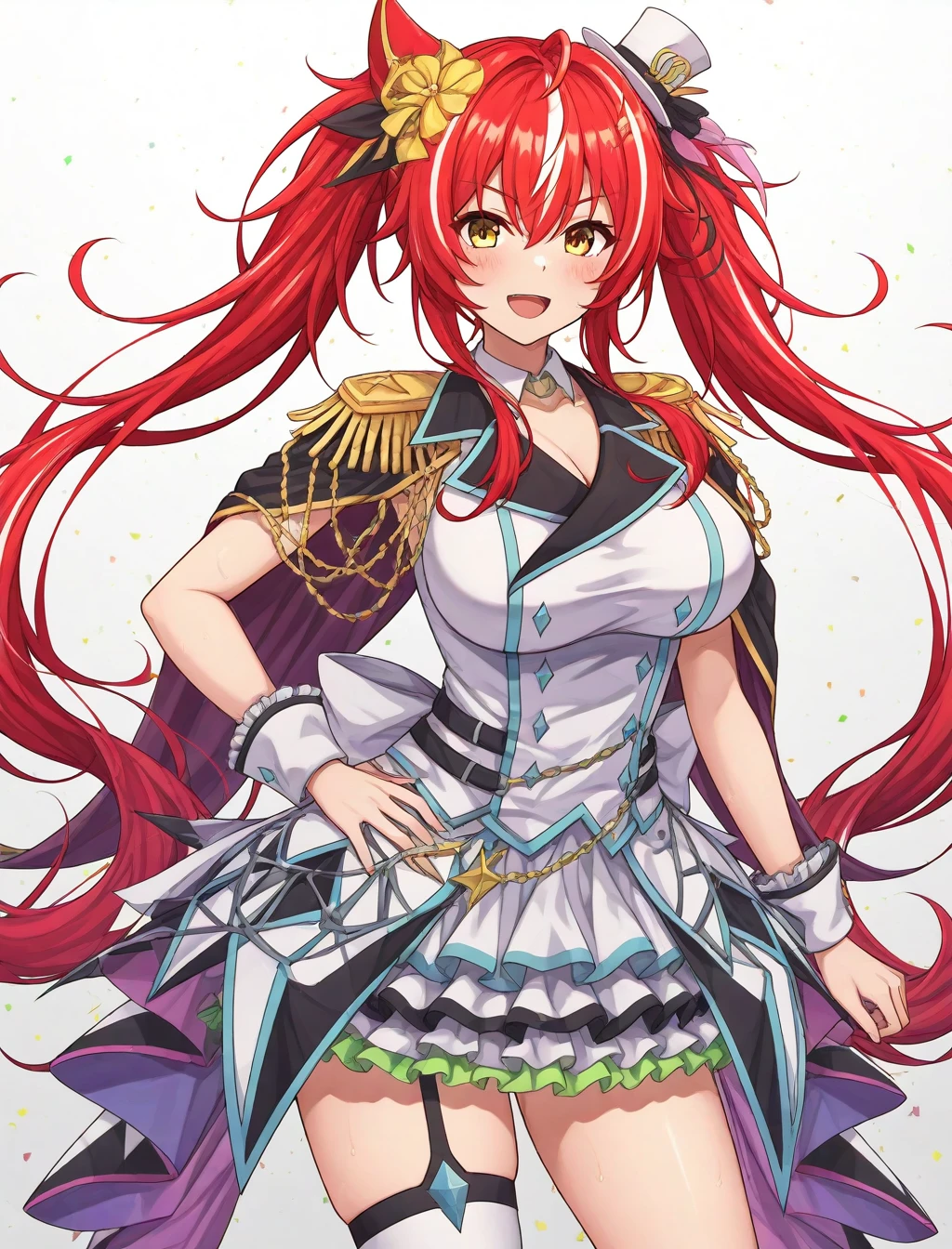 <lora:The_Greatest_Great_XL_illustrious-noob_v1:1> the greatest great, idol clothes,, best quality, masterpiece, high quality,newest, absurdres, highres,incredibly absurdres ,<lora:NoobV065sHyperDmd:1>