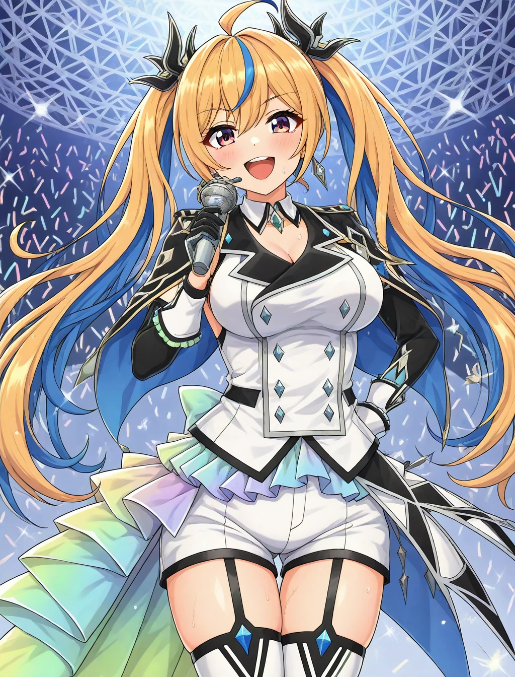 <lora:Beethoven_XL_illustrious-noob_v1:1>beethoven,idol clothes,, best quality, masterpiece, high quality,newest, absurdres, highres,incredibly absurdres ,<lora:NoobV065sHyperDmd:1>