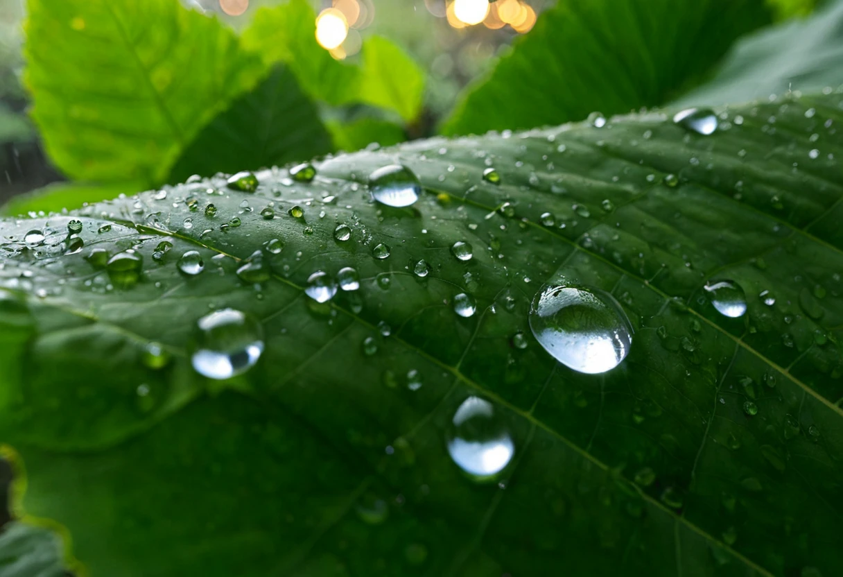 hyperrealistic art cinematic photo "A macro shot of a raindrop on a leaf, 100mm macro lens, shallow depth of field, golden hour lighting, ultra-detailed, vibrant colors.",masterpiece,absurdres,8k,shot on leica m10,4K ultra-high definition, . 35mm photograph, film, bokeh, professional, 4k, highly detailed . extremely high-resolution details, photographic, realism pushed to extreme, fine texture, incredibly lifelike