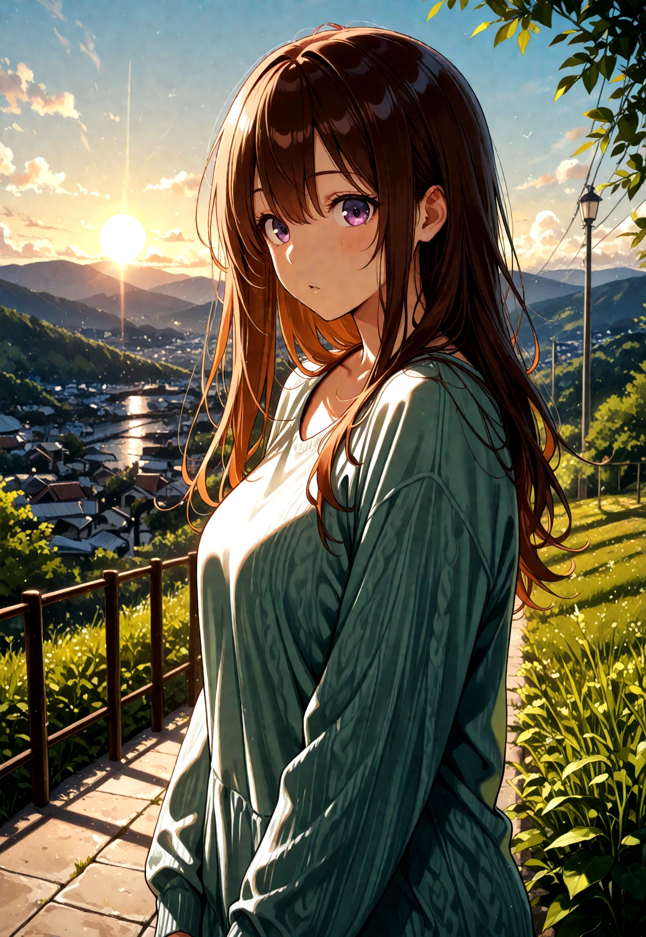 1child, solo, aged up, outdoor, landscape,
masterpiece, best quality, amazing quality, very aesthetic, absurdres, highres, newest