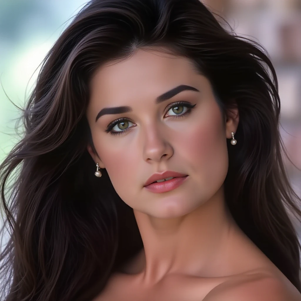 <lora:jennifer_connelly_v2.2:1> jnnfr,  (sharp focus:1.6), photo, attractive young woman, (glamorous face:1.6), mesmerizing eyes, irresistible lips, (beachy eye makeup:1.5), (stunning body:1.6), (beachy hair:1.6), wearing (beachy attire:1.6) on a (peaceful beach:1.6). (sunny lighting:1.6), shallow depth of field, bokeh, 4K, HDR. by (Patrick Demarchelier:1.2|Steve McCurry:1.1).
