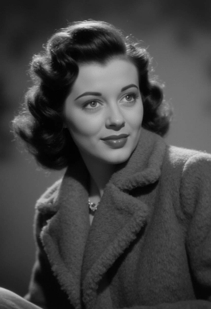 cinematic_1940s "A glamorous 1940s Hollywood Kermit the Frog starlet posing in a luxurious fur coat, soft-focus lens, elegant curls in her hair, dramatic side lighting, black-and-white portrait, vintage studio backdrop, reminiscent of old MGM films, exuding timeless elegance and mystique."