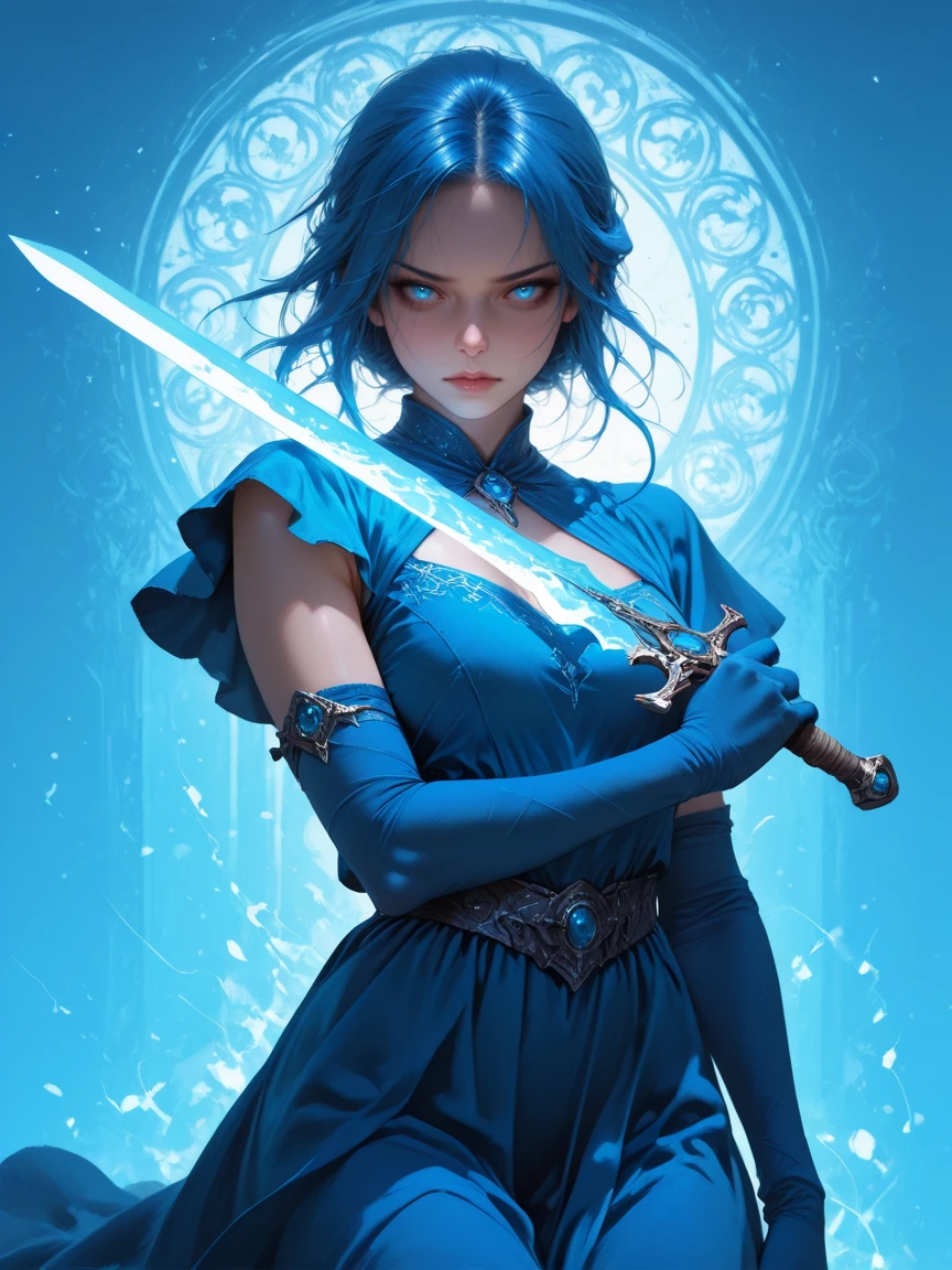 masterpiece, best_quality, amazing quality, newest,
semi-realistic, fantasy-style.
1girl, 30 years old,
shaded face.
blue hair.
wearing dress armer,
elbow gloves.
holding translucent sword with hands, straight-on.
blue smog background.
clear color grading, blue theme.
shoot from side, dynamic angle.
<lora:Style-Hyper-SDXL-12steps-CFG-lora:0.>
<lora:add_brightness_XL:-0.2>
<lora:add_contrast_XL:-0.>
<lora:add_outline_XL:-0.1>
<lora:add_saturation_XL:0.>
<lora:Sinozick_Style_XL_Pony:0.4> sinozick style, flat color,
<lora:Fant5yP0ny:0.8>