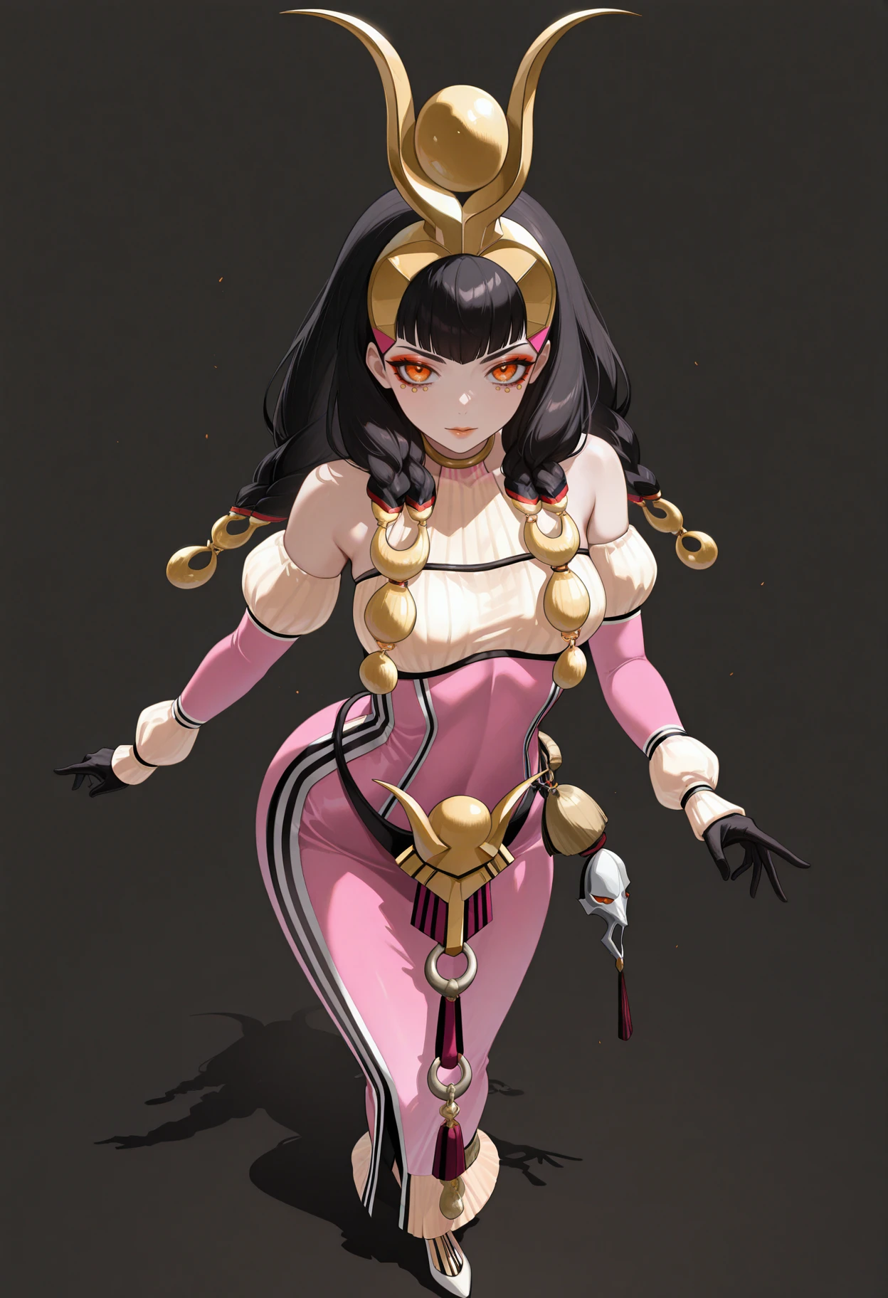 1girl, envejecido, sonrisa ligera, (Luongms:1.7), solamente, senos grandes, Borrosa, fondo borroso, tech, adiestramiento, (Doll suit:1.3), (Leotardo blanco:1.3), Guantes de lucha, purple tie