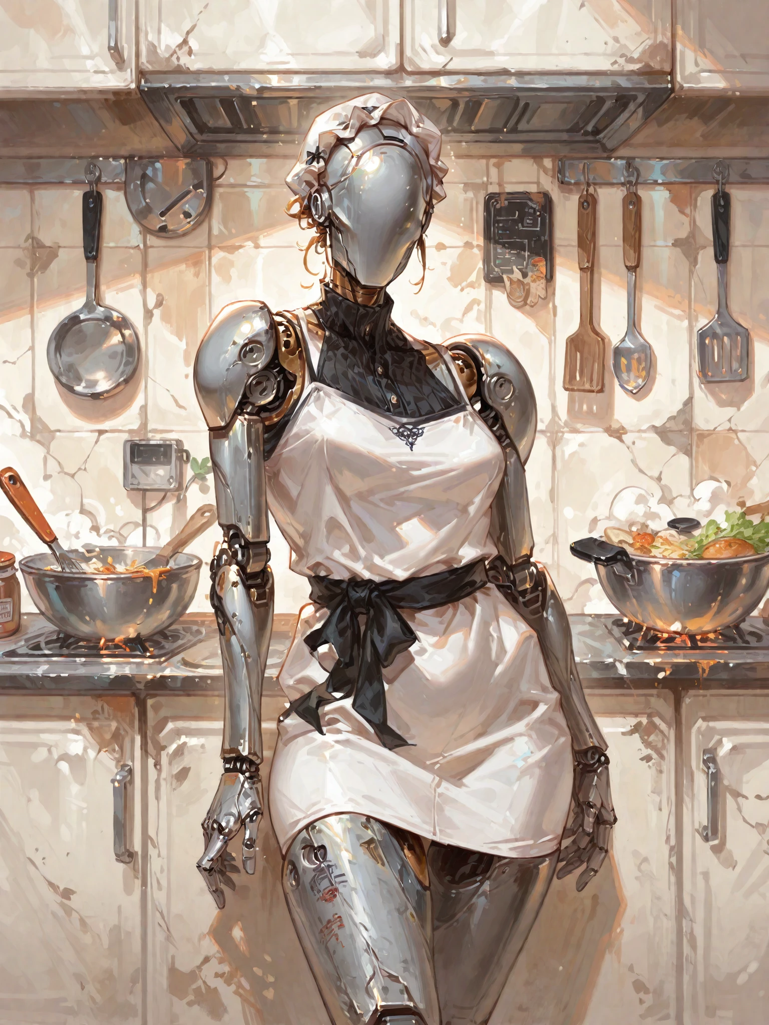 masterpiece, best quality, zhongguoduliu,
1boy, solo,
faceless attractive middle-aged woman,
robot joints,
slip dress,
boobylicious,
misguided,
kitchen,
detailed background,
<lora:faceless-illu-v1:1>,
<lora:zhongguoduliu-illustrious:0.8>