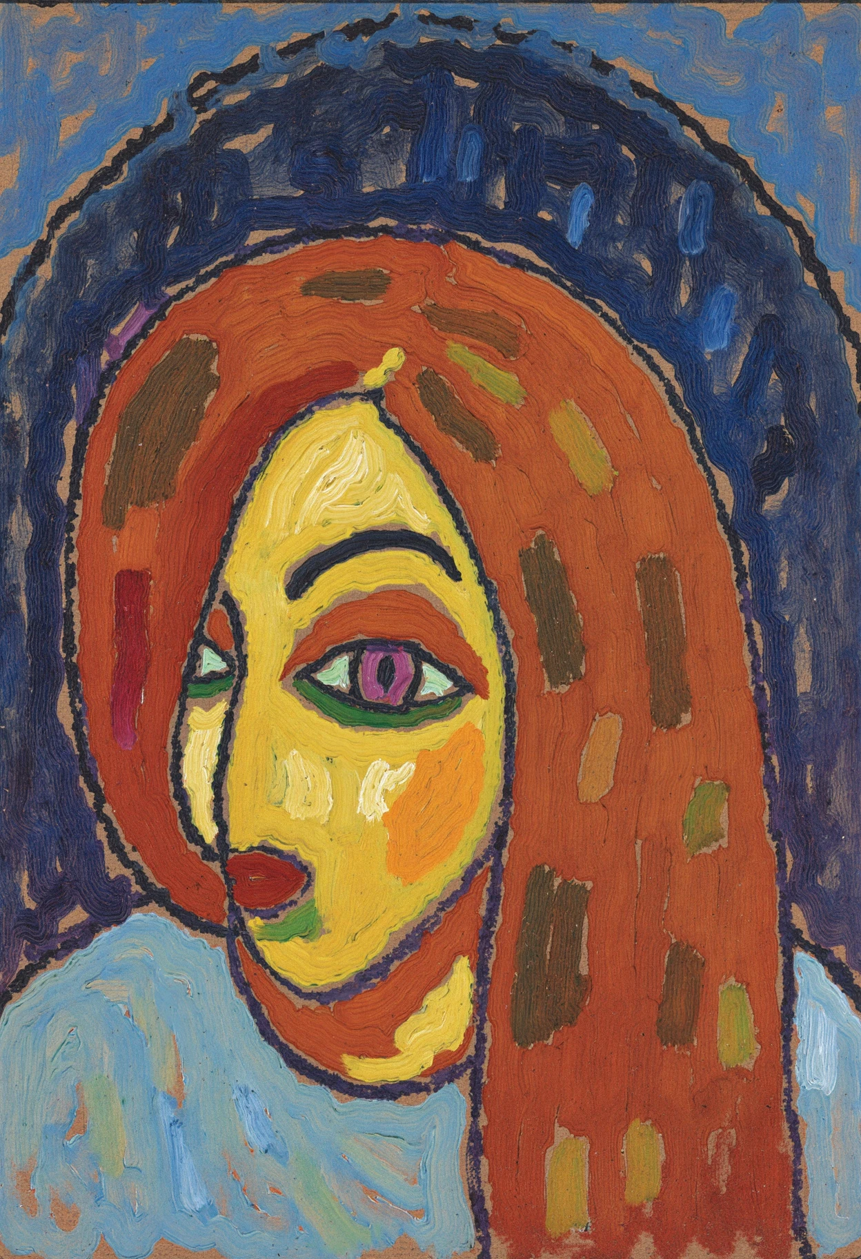 {"T5": "A hyperrealistic, color photograph of a vast, desolate airport terminal bathed in the harsh, cold light of a perpetual twilight. The architecture is brutalist and imposing, constructed from grey concrete and steel, reflecting a sense of alienation and isolation. Passengers, rendered in a stark, unsettling style reminiscent of Alexej von Jawlensky, are slumped in uncomfortable chairs, their faces devoid of emotion, their expressions vacant and haunting. Some appear to be lost in thought, while others seem utterly detached from reality. The scene is filled with a sense of decay and abandonment, with peeling paint, rusted metal, and dust motes hanging in the air. Rain streaks down the windows, blurring the already indistinct surroundings. In the foreground, a lone figure, a rabbit with Jessica rabbit-like features, with hair covering one eye, sits on a bench, its posture unnervingly perfect, staring intensely at the camera. The overall atmosphere is one of existential dread and psychological unease, strongly influenced by the Flux\nJawlensky_Visions FLUX_LORA jwlnsk.safetensors LoRA and the Flux\njessica_rabbit_v1_Flux_Lora. The lighting is dramatic and cold, with deep shadows and highlights creating a sense of depth and dimension. The composition is meticulously crafted, emphasizing the geometric shapes and angular lines of the architecture. The style is heavily influenced by Alexej von Jawlensky, characterized by its bleakness, alienation, and psychological intensity. Rendering style: Photorealistic, high detail, volumetric lighting.", "CLIP-L": "Alexej von Jawlensky, airport, terminal, bleak, desolate, rabbit, Jessica rabbit, surrealism, psychological, alienation, high detail, volumetric lighting, Flux\nJawlensky_Visions FLUX_LORA jwlnsk.safetensors, Flux\njessica_rabbit_v1_Flux_Lora"}jwlnsk, expressive abstracted portrait of jessica rabbit, hair covering one eye<lora:Flux\Jawlensky_Visions FLUX_LORA jwlnsk.safetensors:1.0:1.0> <lora:Flux\jessica_rabbit_v1_Flux_Lora jessica rabbit, hair covering one eye.safetensors:1.0:1.0>