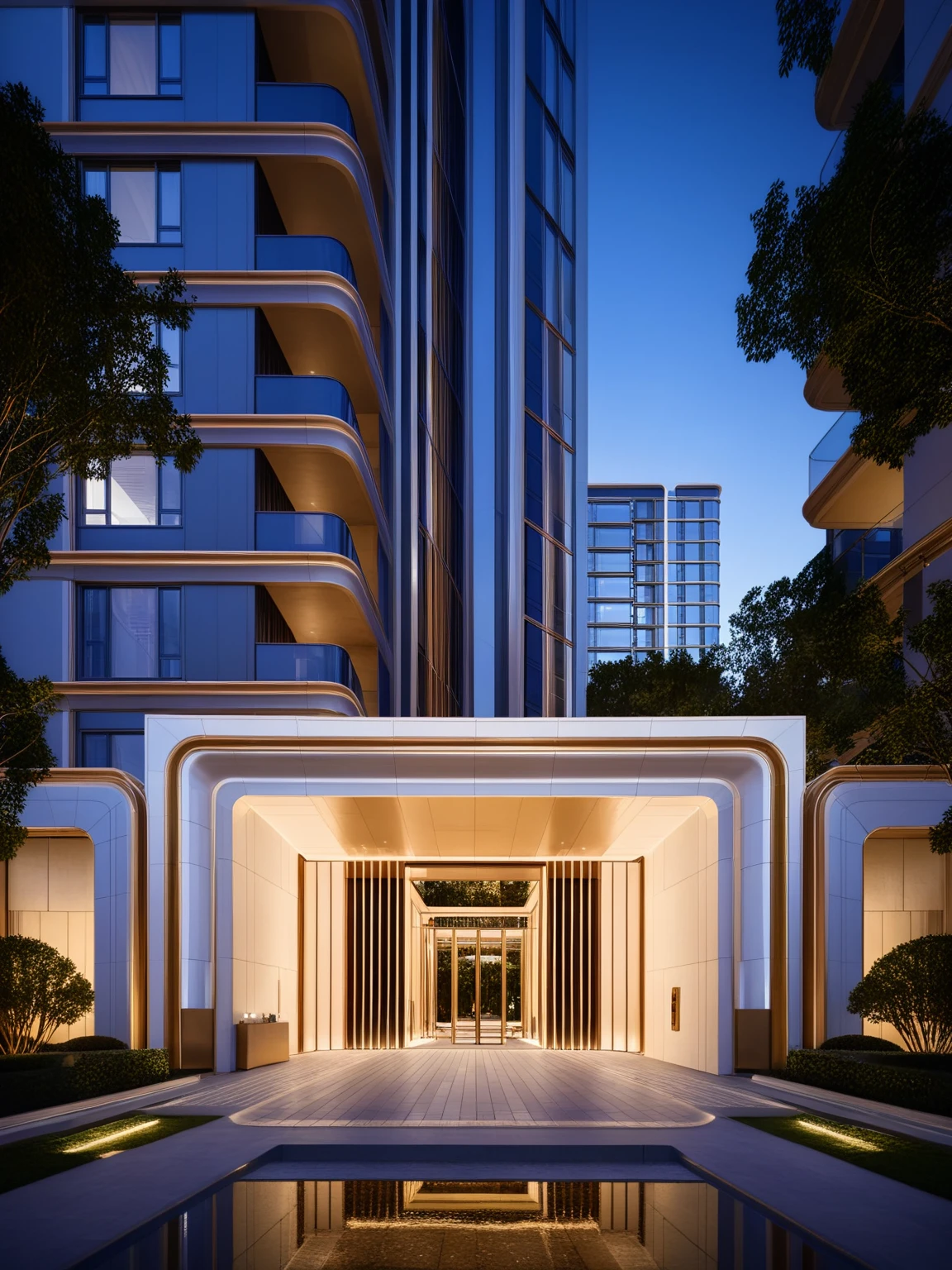 <lora:JJsApartmentComplex_XL:1>, ((Apartment Complex)), ((masterpiece)), ((best quality)), outdoors, tree, sky, city, car, road, lamppost, street, real world location, soft lighting, ((multiple buildings)), center composition,, architecture photography, striking structures, clean lines, geometric shapes, dramatic angles, play of light and shadow, capturing architectural details, showcasing design elements, evoking mood, professional lighting, precise compositions, emphasizing scale and proportion, creating depth, architectural storytelling, capturing iconic landmarks, immersive experience